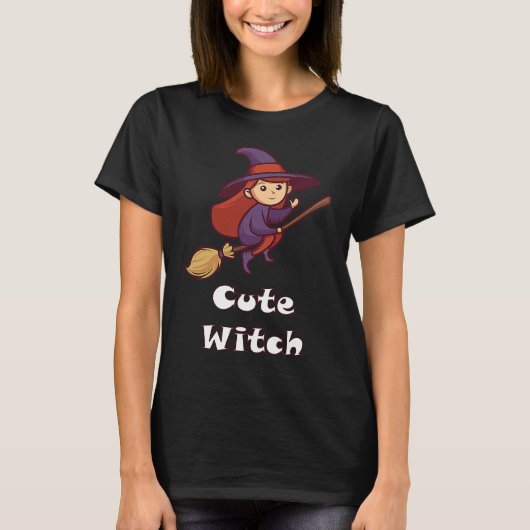T-shirt Cute Witch Matching Group Halloween Costume (Devant)