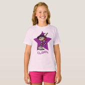 T-shirt cute witch riding broomstick (Devant entier)