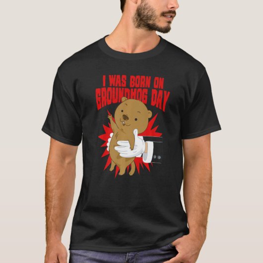 T-shirt Cute Woodchuck Groundhog Day (Devant)