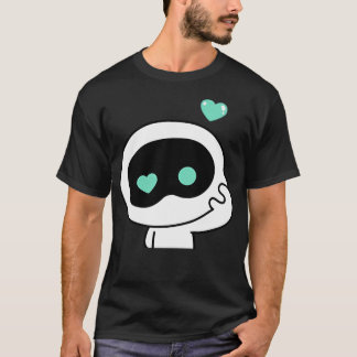 T-shirt Cute Wootteo Astronaut Coeur Vert