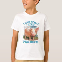 Cute Young Pig Farm Motive