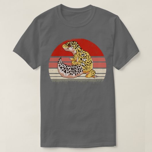 T-shirt CuteLeopard Gecko Retro Lizard Vintage (Design devant)