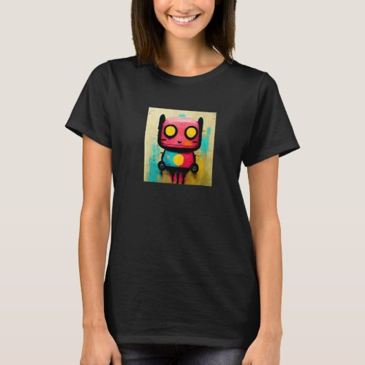T-shirt Cutest Abstract Happy Baby Robot Street (Devant)