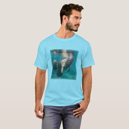 T-shirt Cutest Baby Animals | Manatee & Baby (Devant entier)