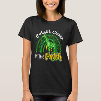 T-shirt Cutest C dans le Patch St Patrick s Day Giraffe