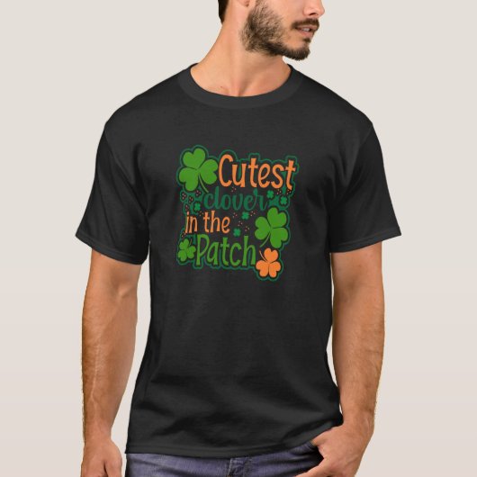 T-shirt Cutest C dans le Shamrock de patchs (Devant)