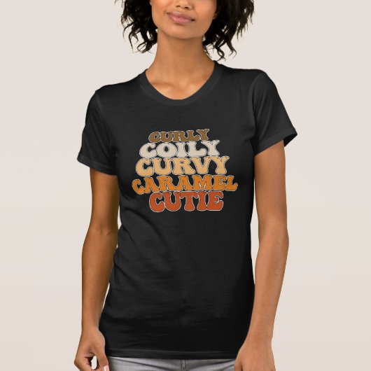 T-shirt Cutie Caramel Curly Curly (Devant)