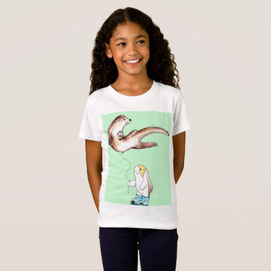 T-Shirt Cutie the Guinea Pig and her Otter Balloon (Devant entier)