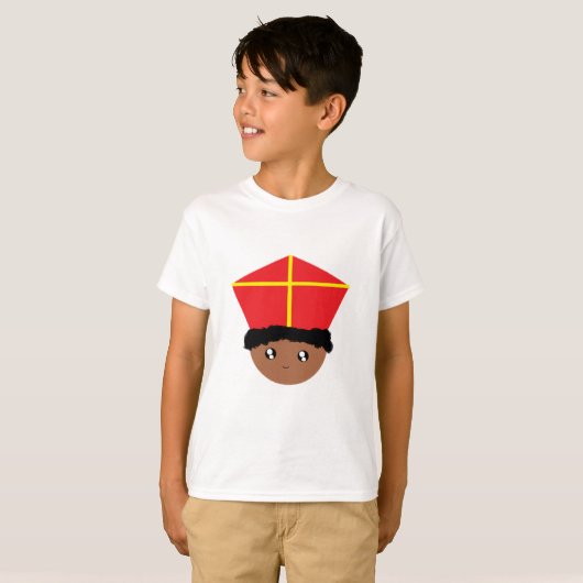 T-shirt Cutieful Kids Art St. Nicholas Miter Zwarte Piet (Devant entier)