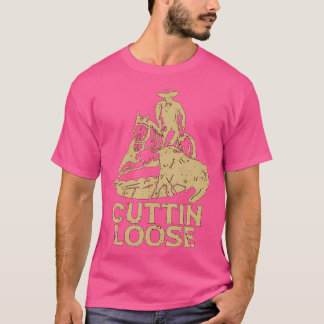 T-shirt Cuttin Loose Aime Western Horse équitation Cowboy 