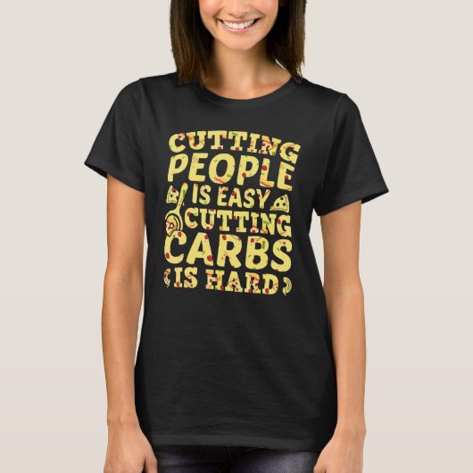 T-shirt Cutting people is easyu2013 Keto diet introvert a (Devant)
