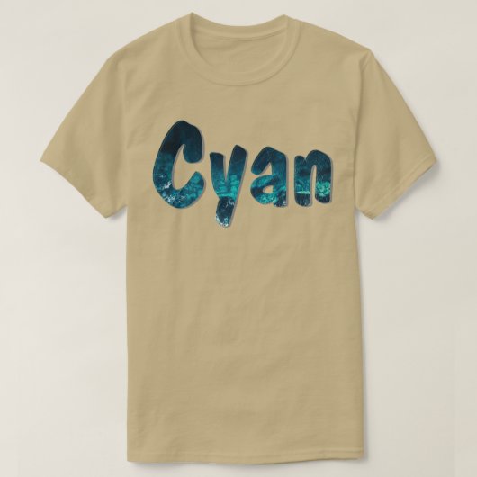 T-shirt Cyan (Design devant)