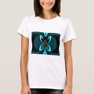 T-shirt Cyan Abstrait Art Print