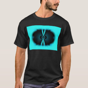 T-shirt Cyan et Black Abstrait Art Print