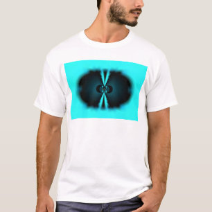 T-shirt Cyan et Black Abstrait Art Print
