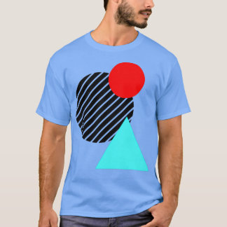 T-shirt Cyan noir rouge