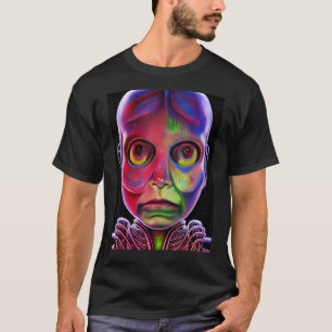 T-shirt Cyb d'intelligence artificielle biomécanique color