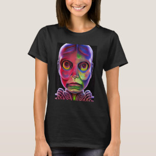 T-shirt Cyb d'intelligence artificielle biomécanique color
