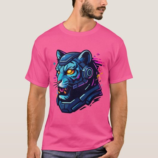 T-shirt Cyber Animaux - Créatures futuristes du Digita (Devant)