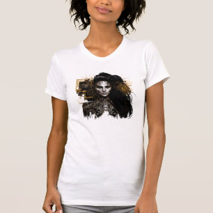 T-shirt Cyber-femme : Un design futuriste et pointu