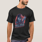 T-shirt Cyber Militia Cybersecurity Security Hacker Comput (Devant)