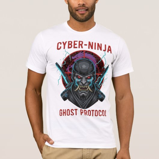 T-Shirt Cyber Ninja Ghost Protocol | Samouraï Oni  (Devant)