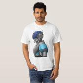 T-shirt Cyber Police Robot - Futuristic Android (Devant entier)