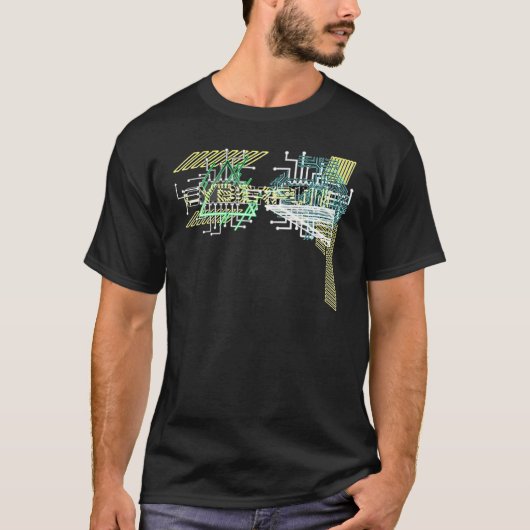 T-shirt Cyber Punk Cyberpunk Trippy Acid Glitch Retro Futu (Devant)