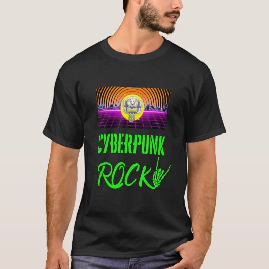 T-shirt Cyber-punk hard rock style pour cyber rock peo (Devant)