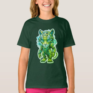 T-shirt Cyber-rayures