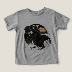T-Shirt Cyber Rex squelette néon vintage