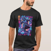 T-shirt Cyber Samurai Sneakerhead - Neon Tokyo Future Kick (Devant)