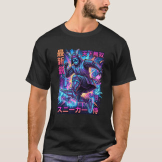 T-shirt Cyber Samurai Sneakerhead - Neon Tokyo Future Kick
