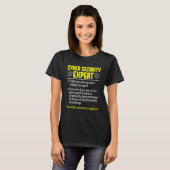 T-shirt Cyber Security Expert - Network Support Hacker Pro (Devant entier)