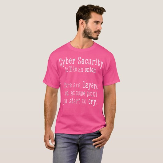 T-shirt Cyber Security Is Like An Onion Funny Saying (Devant entier)