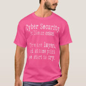 T-shirt Cyber Security Is Like An Onion Funny Saying (Devant)