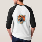 T-shirt Cyber Tiger | Raglan à manches 3/4 hommes (Dos)