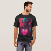 T-shirt "Cyber Valentine" Conception de la femme Cybernéti (Devant entier)