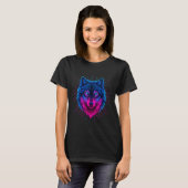 T-shirt Cyber Wolf For Animal Lovers And Birthday And Birt (Devant entier)