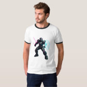 T-shirt Cybernetic Gladiator – Neon Blade Warrior (Devant entier)