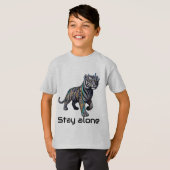 T-shirt Cybernetic Tiger Strength Stay Alone Graphic (Devant entier)