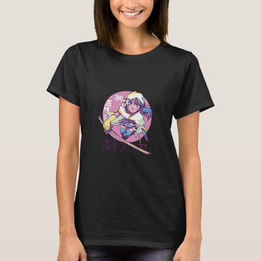T-shirt Cyberpunk Anime Girl (Devant)