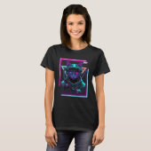T-shirt Cyberpunk Cat Kitty Punker Futuriste Cyber Punk (Devant entier)