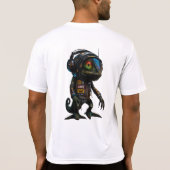 T-shirt Cyberpunk Chameleon DJ Futuristic Art (Dos)