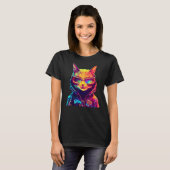 T-shirt Cyberpunk Chat 6 (Devant entier)