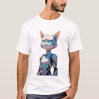 T-shirt Cyberpunk Chat Girl