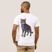 T-shirt Cyberpunk Circuit Cat – Neon Tech Beast (Dos entier)