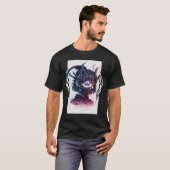 T-shirt Cyberpunk esthétique Samurai Demons Masque Japonai (Devant entier)