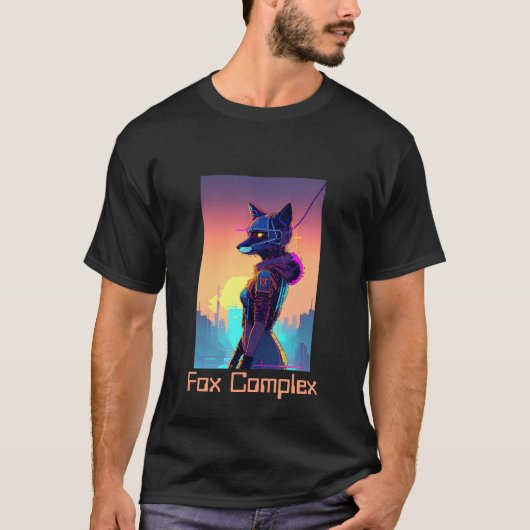 T-Shirt Cyberpunk Fox 2 (Devant)