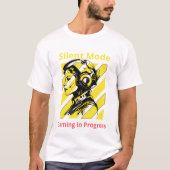 T-shirt Cyberpunk Gamer "Silent Mode" Illustration (Devant)